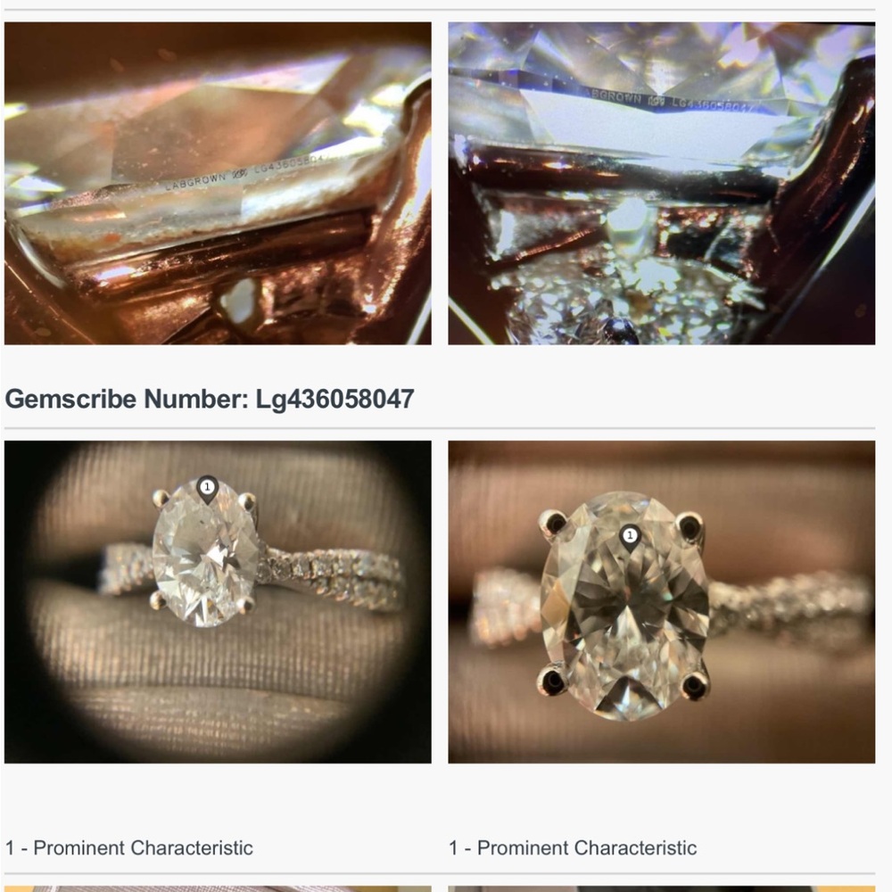 Lab-Created Diamonds by KAY Oval-Cut Engagement Ring 1-1/4 ct tw 14K White Gold - Picture 7 of 9